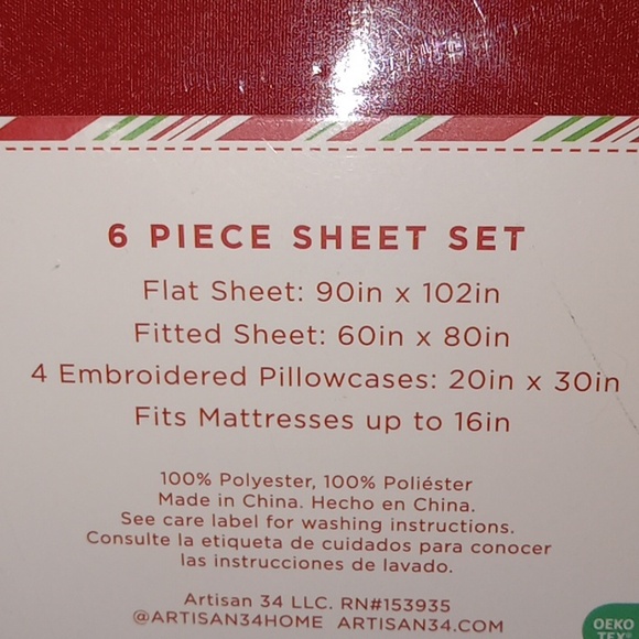 Christmas 6 piece Sheet Set - Picture 5 of 5